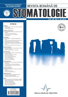 Romanian Journal of Stomatology | Vol. LX, No. 1, Year 2014
