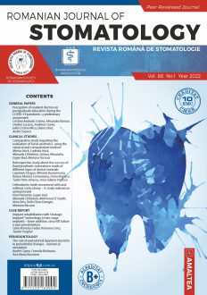 Romanian Journal of Stomatology | Vol. 68, No. 1, Year 2022