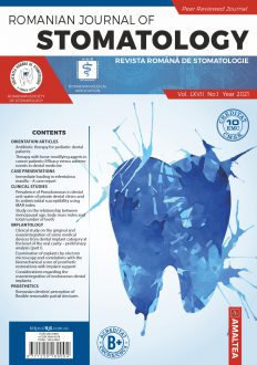 Romanian Journal of Stomatology | Vol. LXVII, No. 1, Year 2021