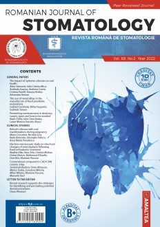 Romanian Journal of Stomatology | Vol. 68, No. 2, Year 2022