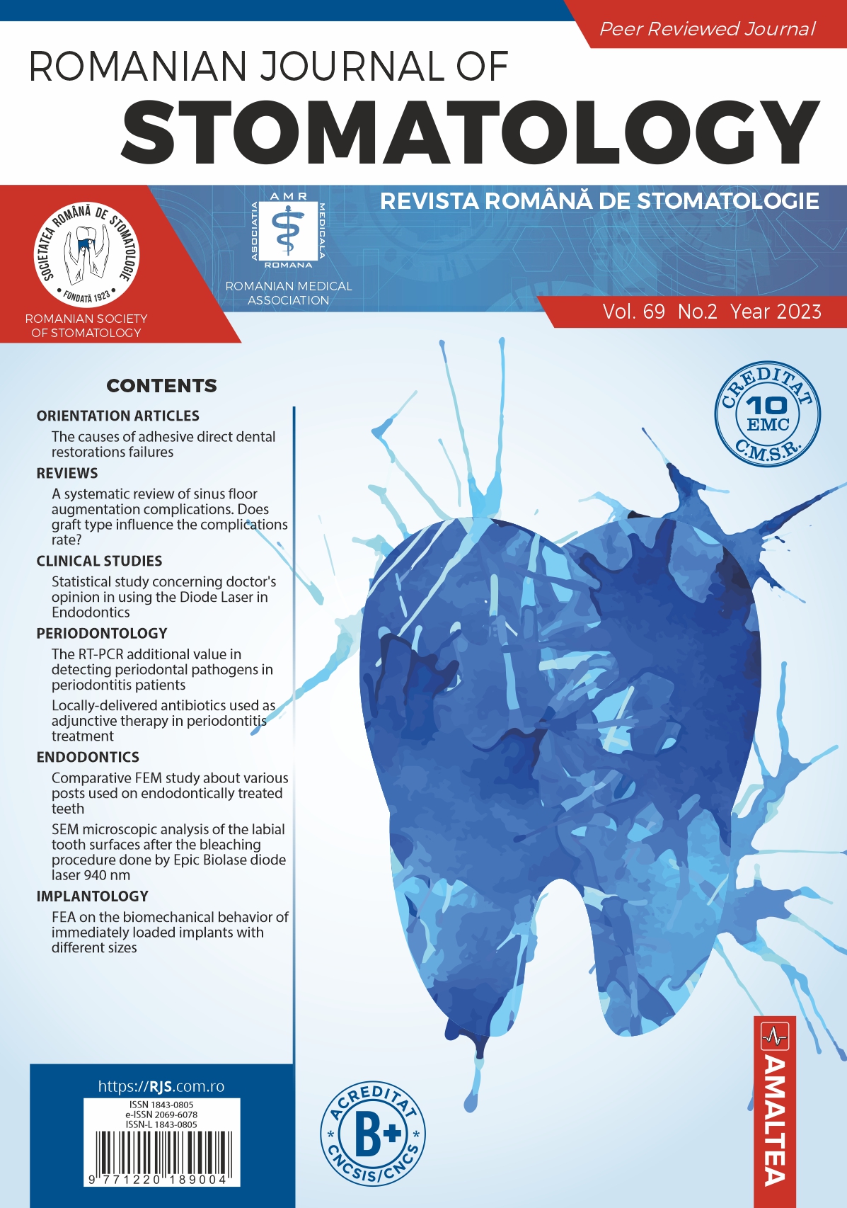 Romanian Journal of Stomatology - Vol. 69, No. 2, Year 2023