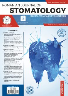 Romanian Journal of Stomatology | Vol. 69, No. 4, Year 2023