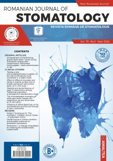 Romanian Journal of Stomatology | Vol. 70, No. 3, Year 2024