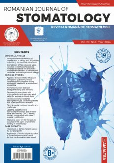 Romanian Journal of Stomatology | Vol. 70, No. 4, Year 2024